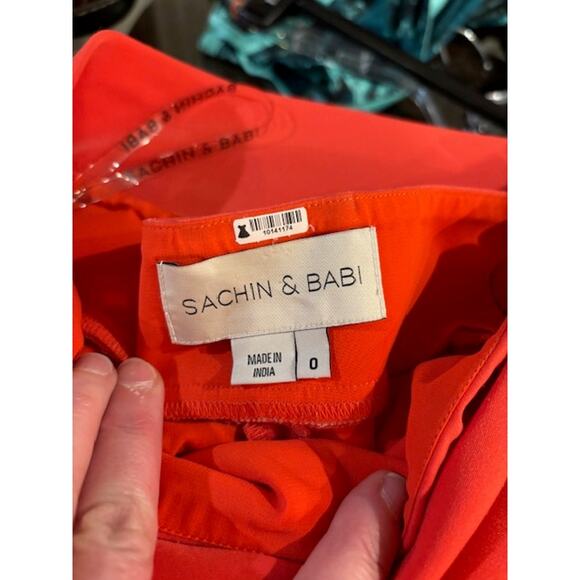 SACHIN & BABI Whitely Coral‎ Bow Wide Leg Palazzo Pants Trousers Size 0 - Picture 6 of 8